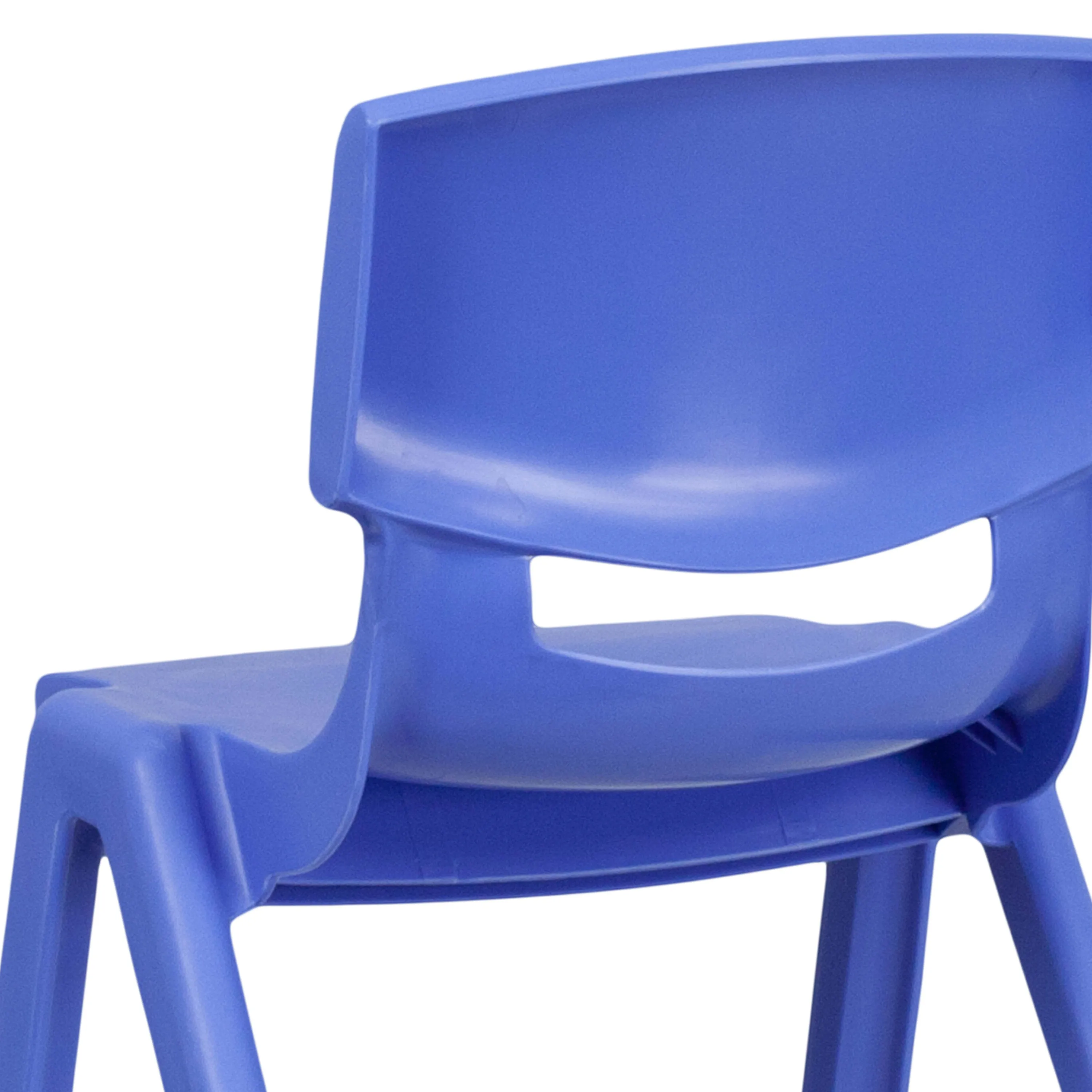 2 Pack Plastic Stackable School Chair with 13.25" Seat Height