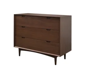 3 Drawer Chest Scandinavian Design - Walnut