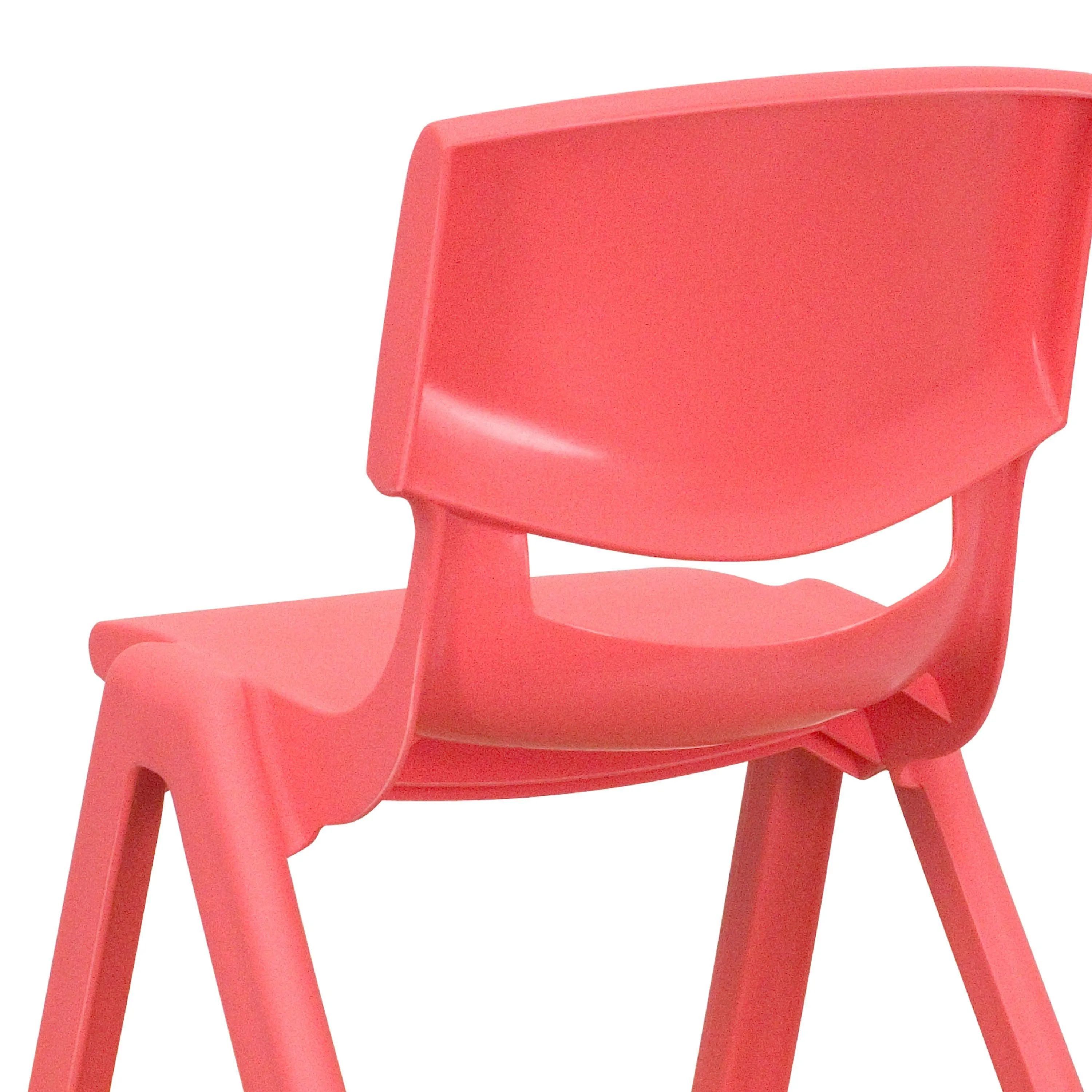 4 Pack Plastic Stackable School Chair with 12'' Seat Height