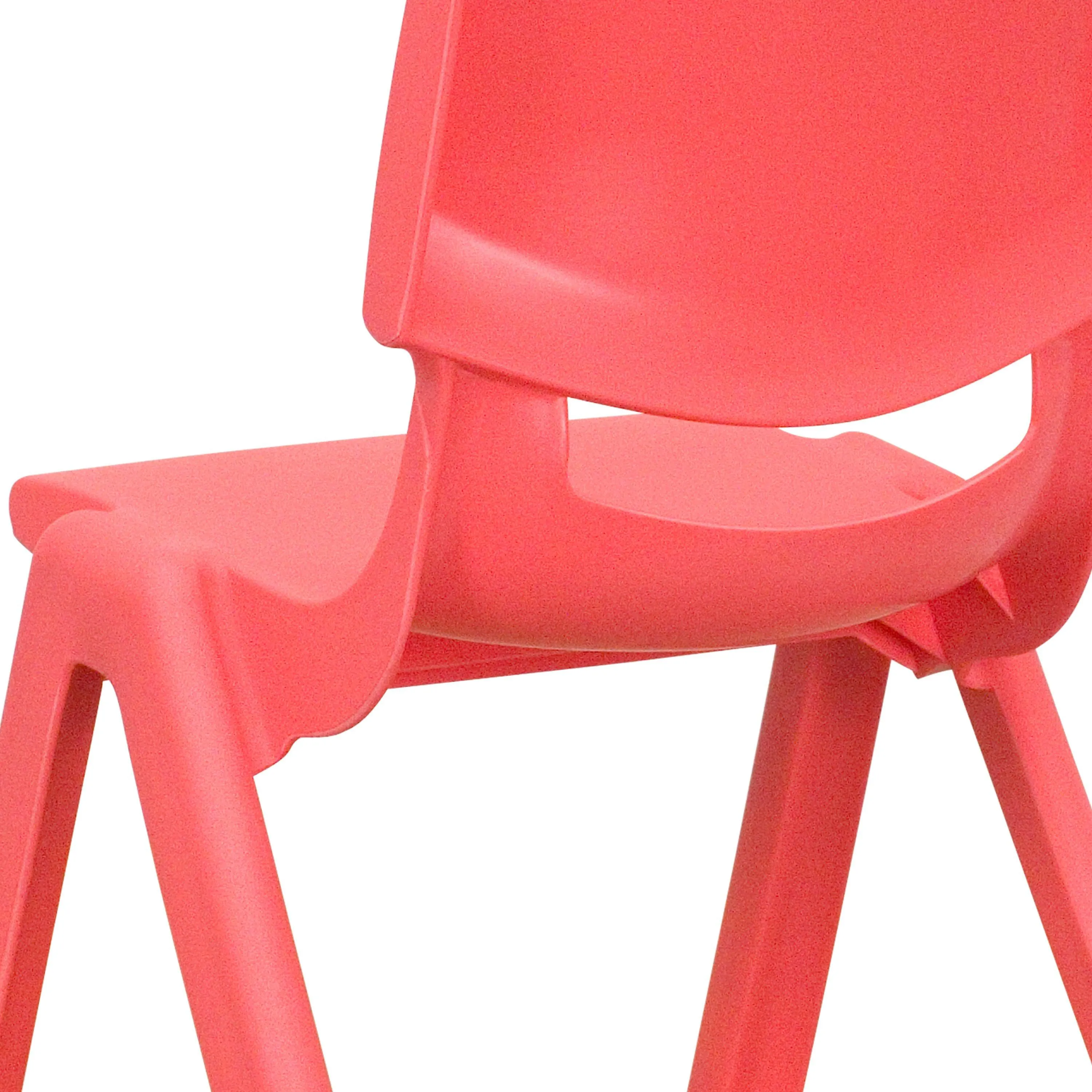 4 Pack Plastic Stackable School Chairs with 10.5" Seat Height