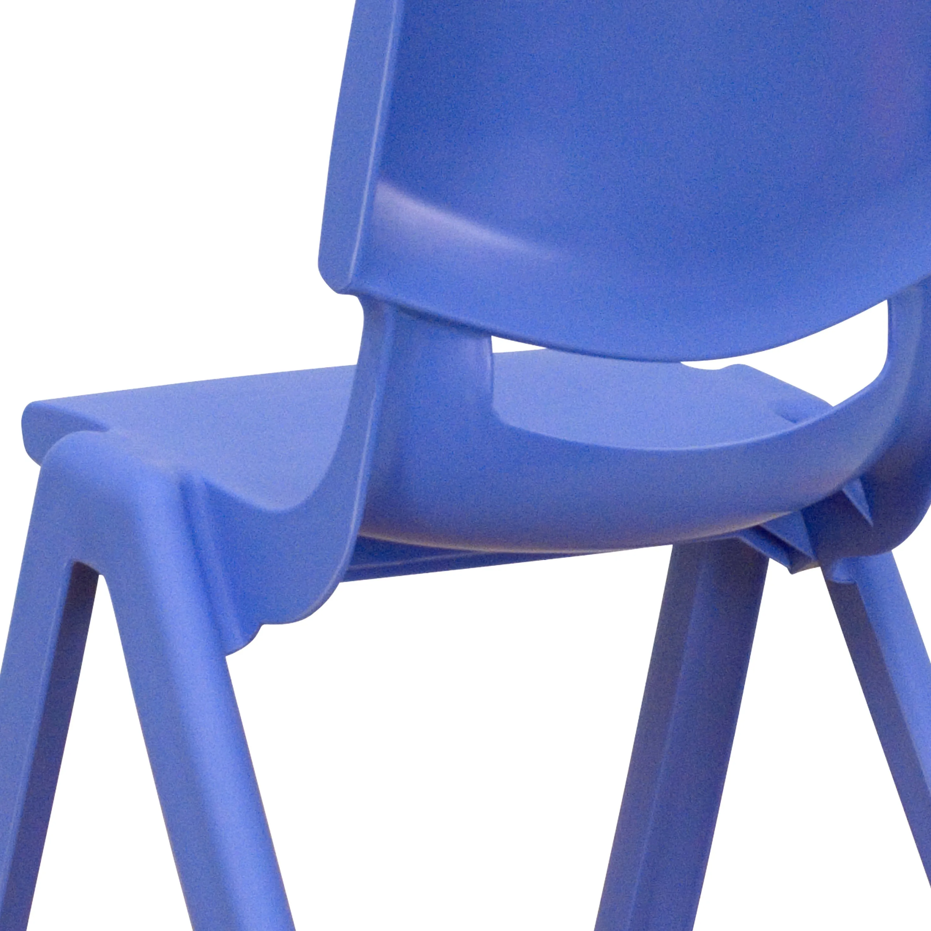 4 Pack Plastic Stackable School Chairs with 10.5" Seat Height