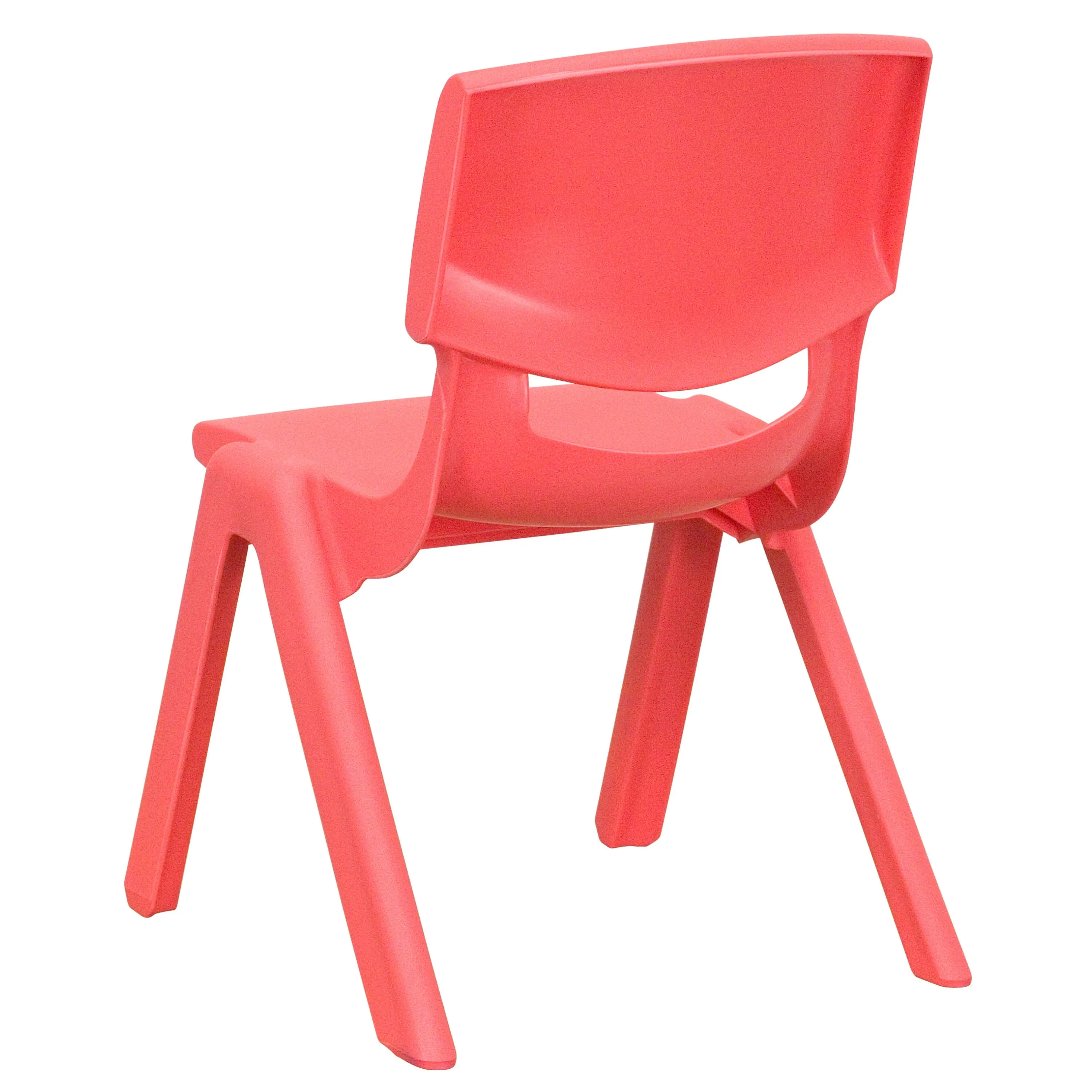 4 Pack Plastic Stackable School Chairs with 10.5" Seat Height