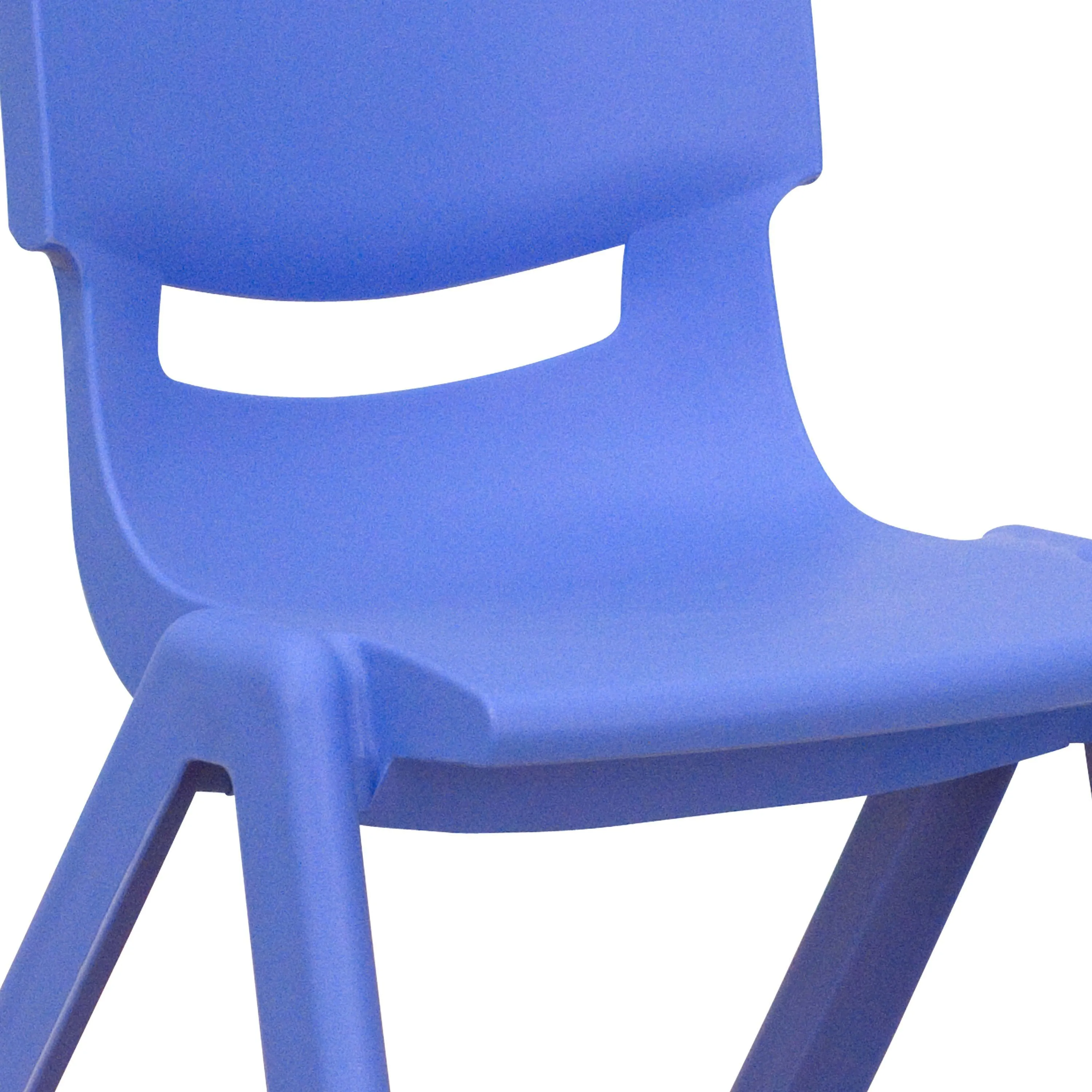 4 Pack Plastic Stackable School Chairs with 10.5" Seat Height