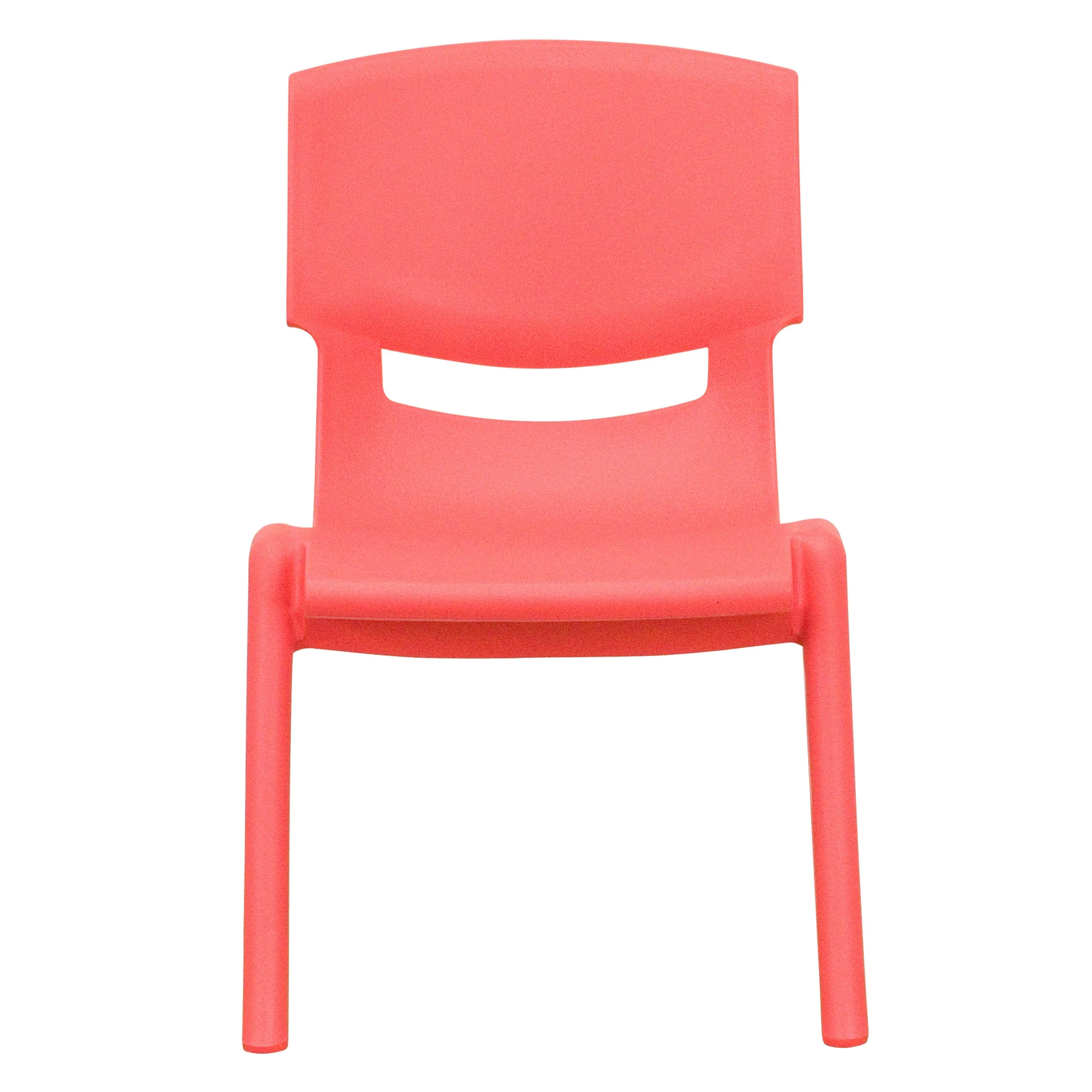 4 Pack Plastic Stackable School Chairs with 10.5" Seat Height