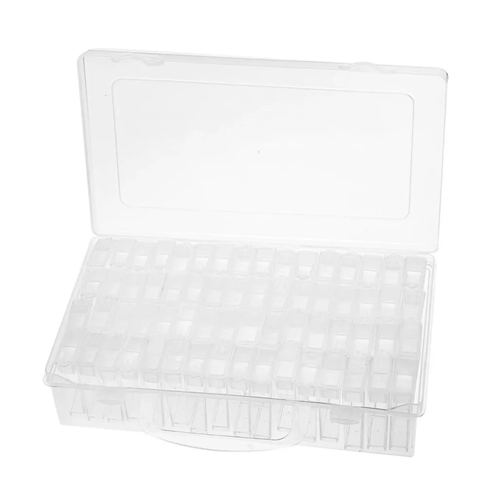 64 Slots Bottles Diamond Painting Storage Box Plastic Rhinestone Holder