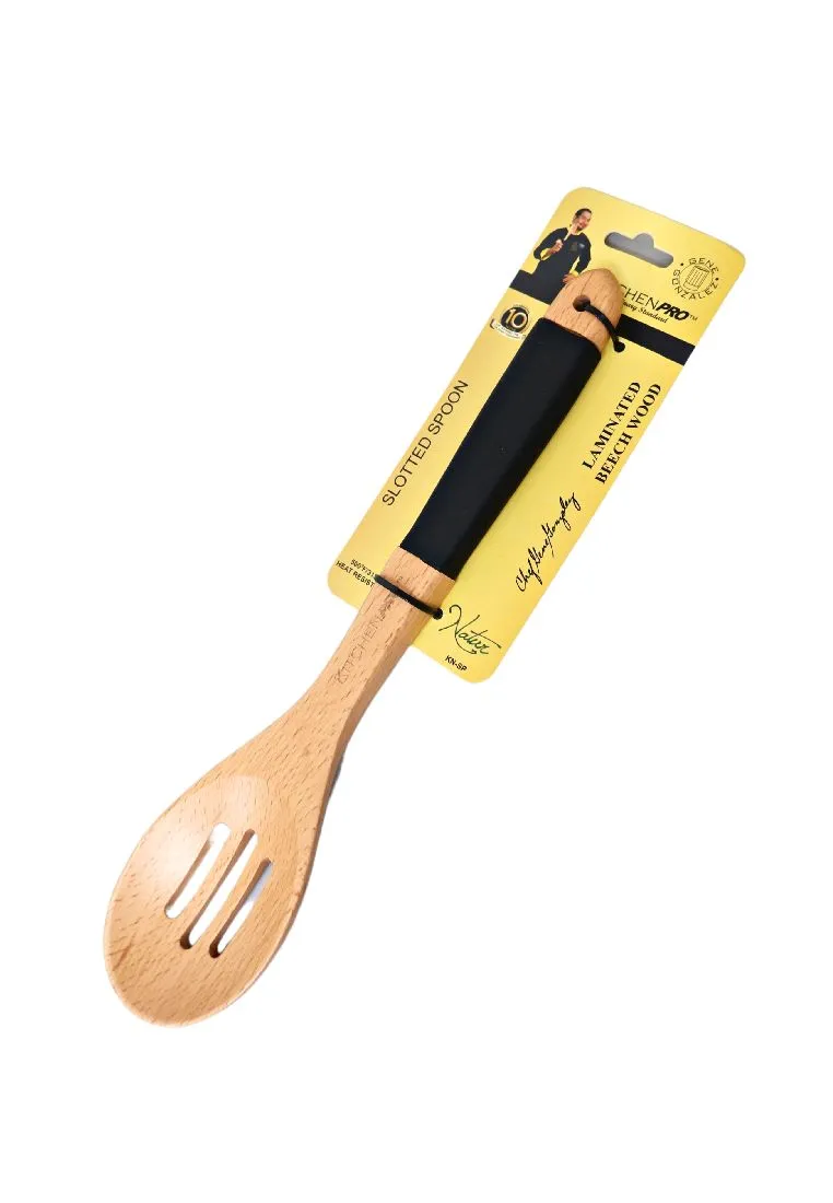 Beech Wood Slotted Spoon - Laminated