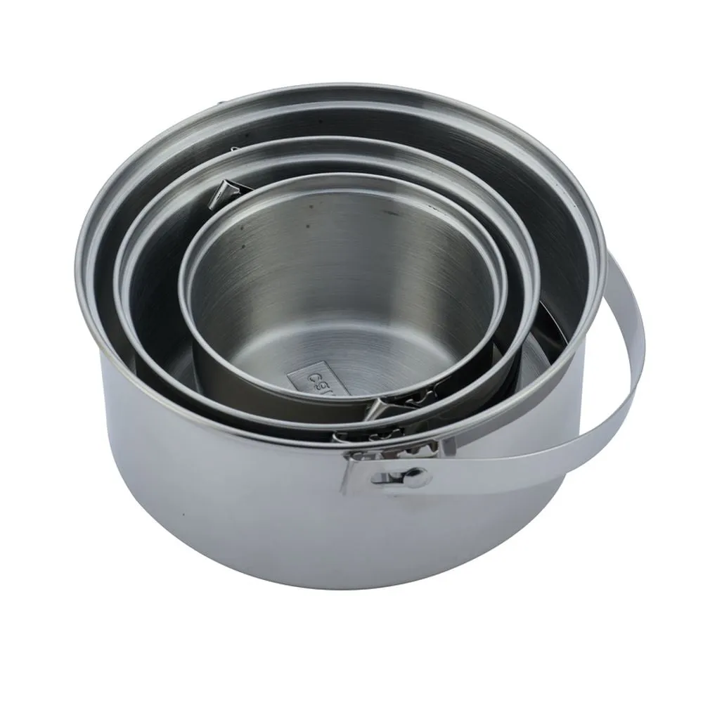 Campfire Stainless Steel 6 Piece Camp Pot Set