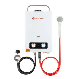 Camplux 6L 1.58 GPM Propane Outdoor Portable Tankless Water Heater - White