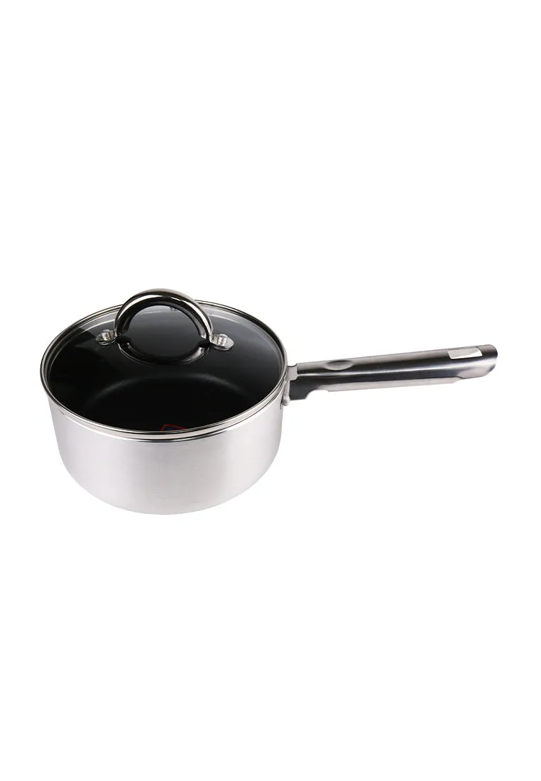 Chef Gallery Stainless Steel Sauce Pan with Glass Lid