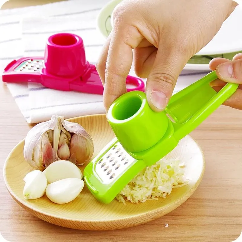 Colorful Stainless Steel Garlic Press  Easy to Use Kitchen Tool