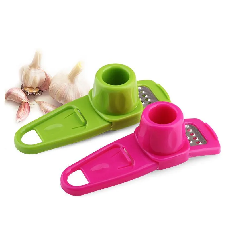 Colorful Stainless Steel Garlic Press  Easy to Use Kitchen Tool