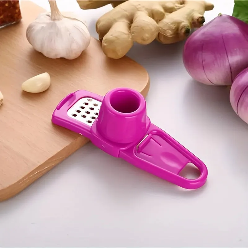 Colorful Stainless Steel Garlic Press  Easy to Use Kitchen Tool