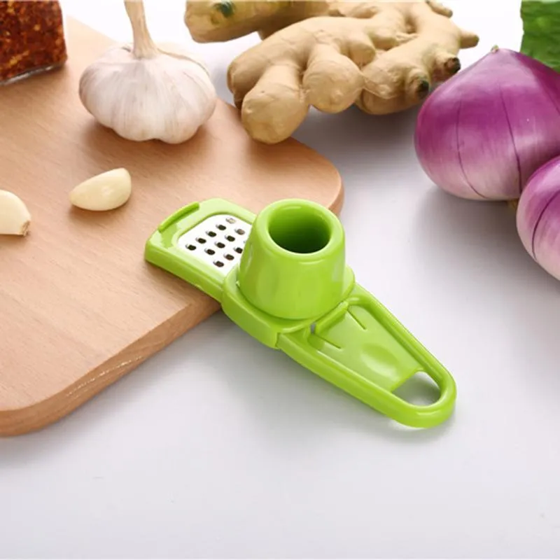 Colorful Stainless Steel Garlic Press  Easy to Use Kitchen Tool