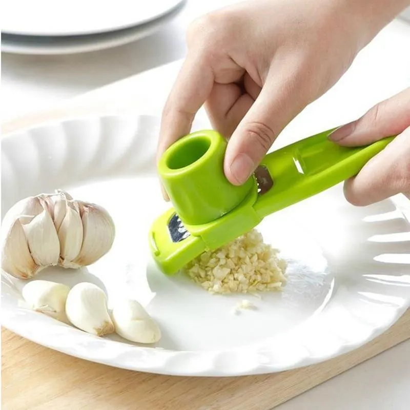 Colorful Stainless Steel Garlic Press  Easy to Use Kitchen Tool