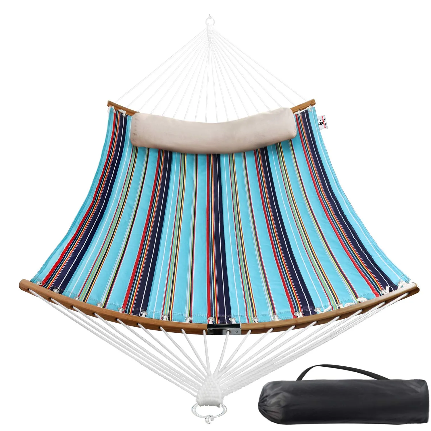 Double Hammock with Fold-able Bar & Detachable Pillow - Bathonly