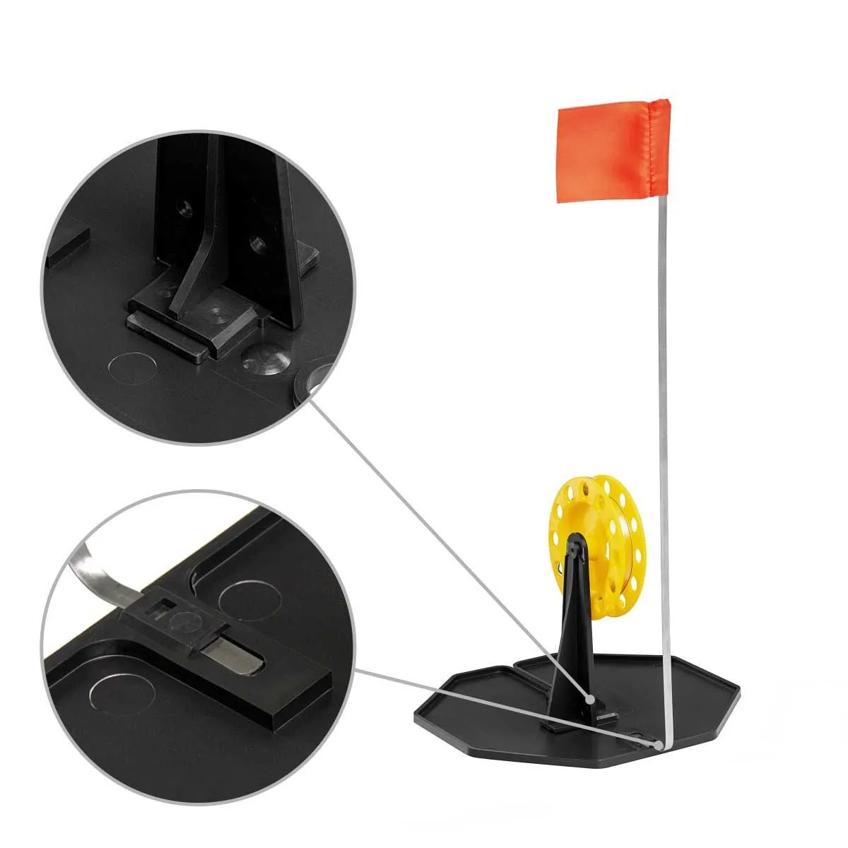 Equipped Tip-up Pop-Up Integrated Hole-Cover Easy to Clip 50 ft