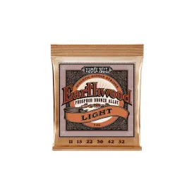 Ernie Ball 2148 Light Earthwood Phosophor Bronze Acoustic Guitar Strings - .011-.052