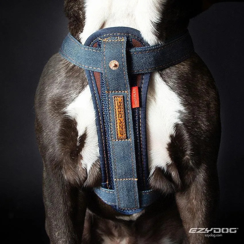 EzyDog Chestplate Dog Harness Denim Extra Small