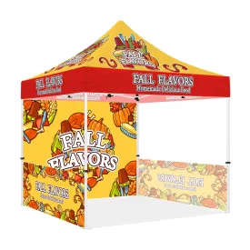 Food Pop Up tent- Fall Flavors 10x10 Pop Up Canopy Tent