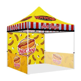 Hotdog Tent-10x10 Themed Pop Up Tents & Outdoor Canopies for Hot Dogs Food Vendors