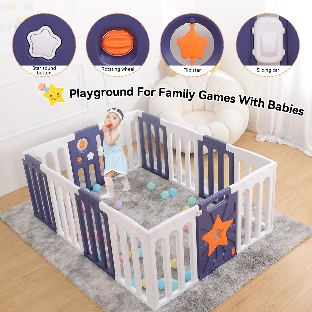 Large Baby Playpen - Safe, Stable, and Educational Ideal Baby Playard