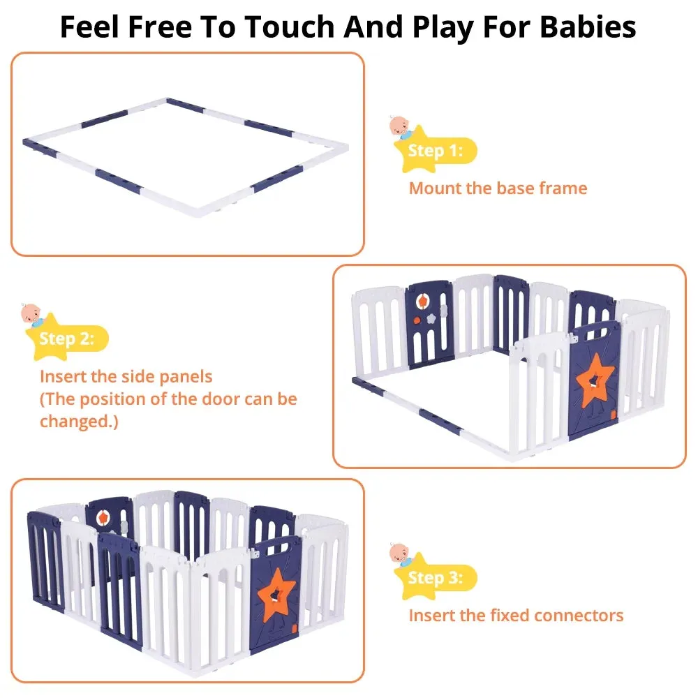 Large Baby Playpen - Safe, Stable, and Educational Ideal Baby Playard