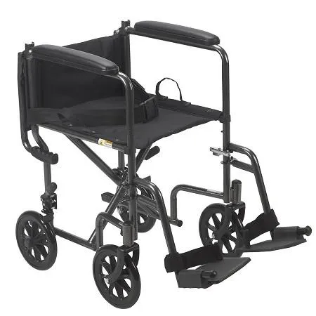 Lightweight Steel Transport Wheelchair