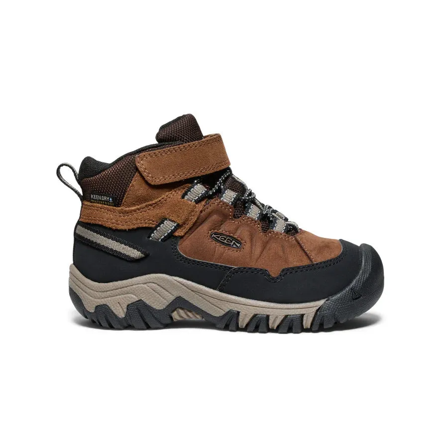 Little Kid's Keen Targhee IV Waterproof Hiking Boot Color: Bison/Brindle