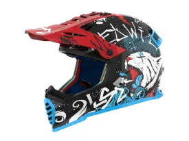 Ls2 Mx437 Fast Motocross Helmet Mini Starmaw Black-06 L