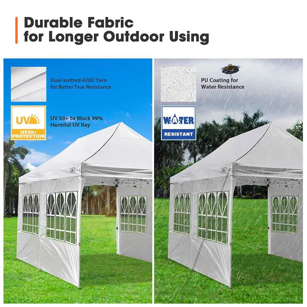 TheLAShop 10'x20' Pop Up Canopy Tent with Windows Instant Shelter