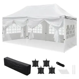 TheLAShop 10'x20' Pop Up Canopy Tent with Windows Instant Shelter